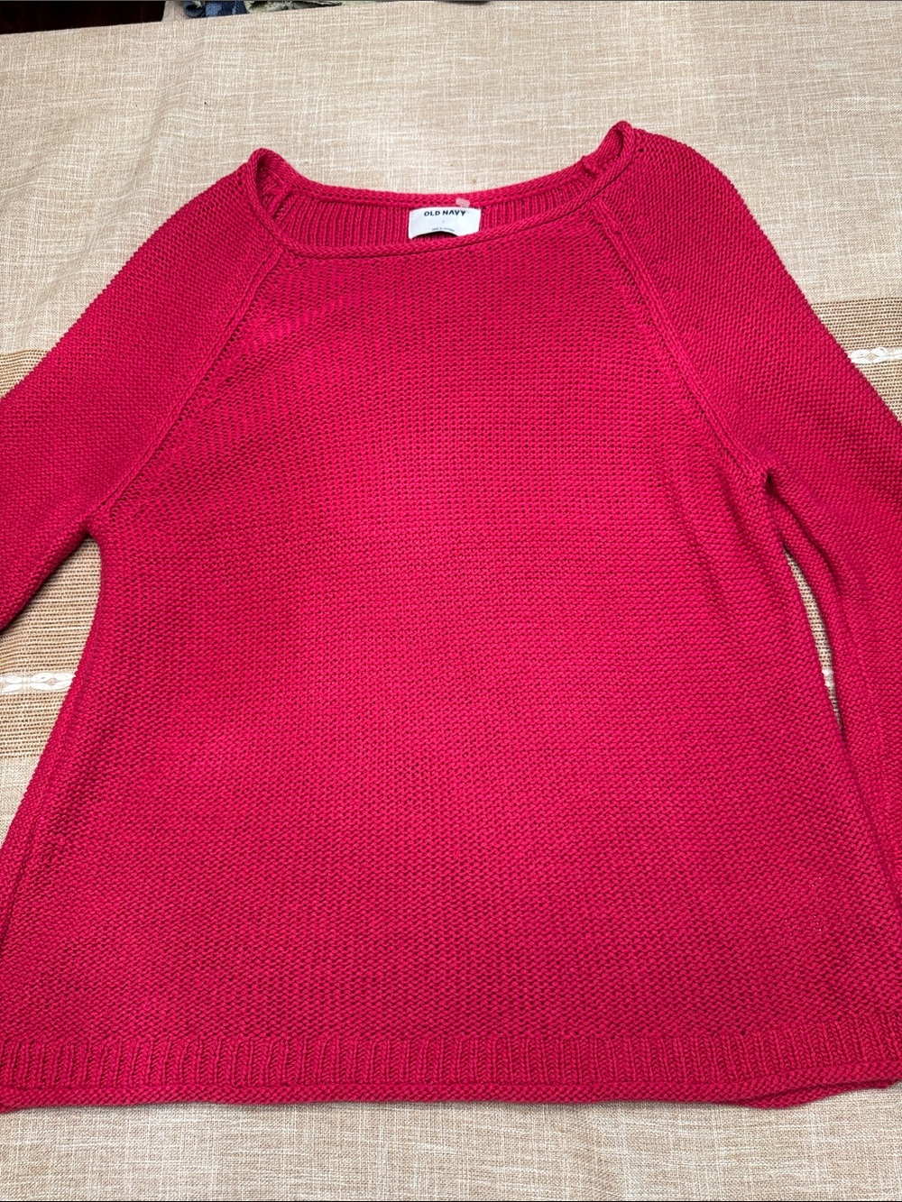 Old Navy Women's Bright Raspberry Crewneck Sweater